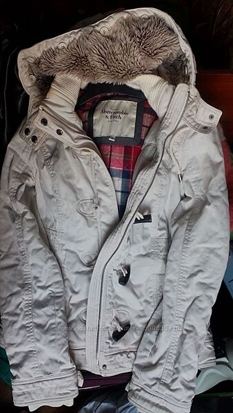 теплая куртка микропуховик парка abercrombie & fitch