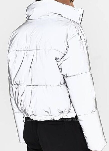 свето отражающая зима BERSHKA теплая куртка в стиле пуховик