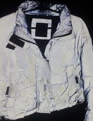свето отражающая зима PULL N BEAR теплая куртка в стиле пуховик парка