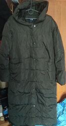 зима OODJI теплая куртка длинная в стиле пуховик парка