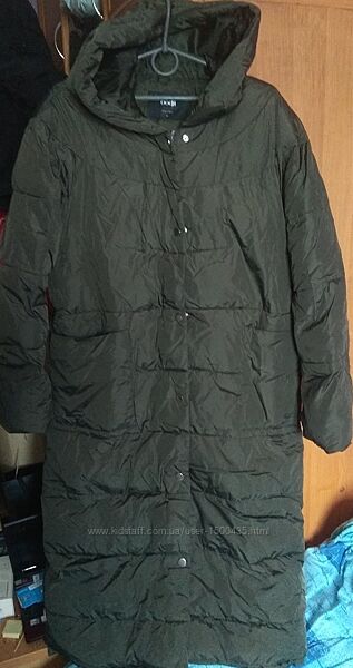 зима OODJI теплая куртка длинная в стиле пуховик парка