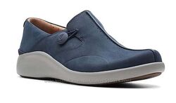 р. 39,39.5 Clarks жіночі нубукові сліпони оригінал