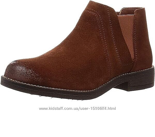 р.37, 39  Clarks женские замшевые ботинки Челси оригинал