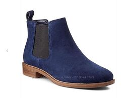 р.37.5 Clarks женские замшевые ботинки Челси оригинал