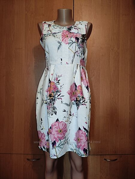 Очаровательное льняное платье, лен, из льна Пог-44 см