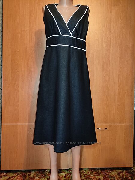 Шикарное льняное платье, лен, из льна ПОГ-55 см