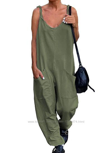 Летний комбинезон F&F в стиле бохо лен и вискоза ПОБ-66 см