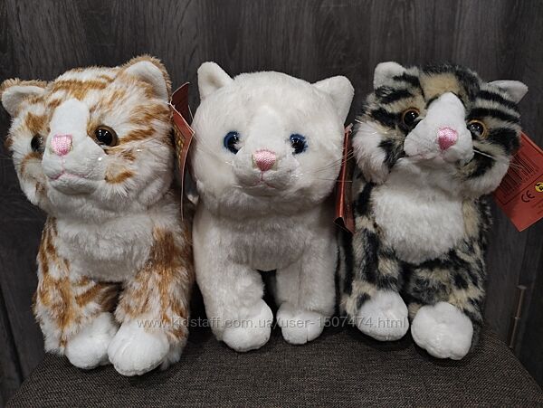 Коллекционные реалистичные коты 21 см кот, котенок, котик, кошка, киця