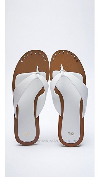 Шлёпанцы кожаные  Zara р.37