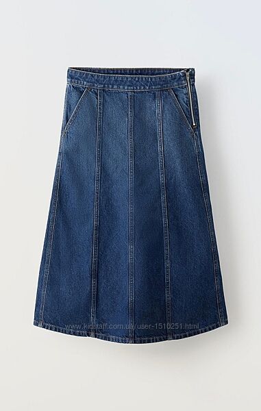 Юбка джинс макси Zara р.134, 140