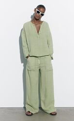 Брюки льняные Zara р. XS