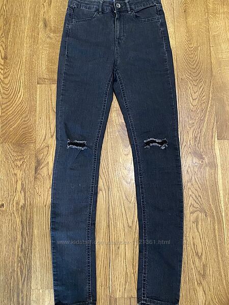 Джинси жіночі чорні штани джинсові джинси женские