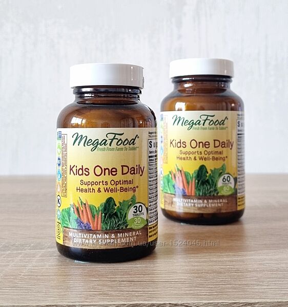 MegaFood, Kids One Daily, витамины для детей, 30таблеток