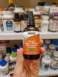 NOW Foods, комплекс зеленого незрелого черного ореха и полыни, 59 мл