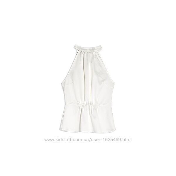 Атласна біла блузка топ topshop р.38