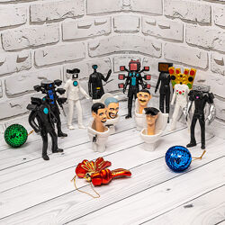 Трендовые Фигурки Скибиди Туалет, Агент Колонка, Агент Камера, ТВ Мен