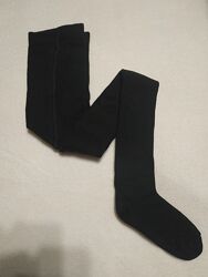 Колготы черные хлопковые на 9-10 лет, байкар