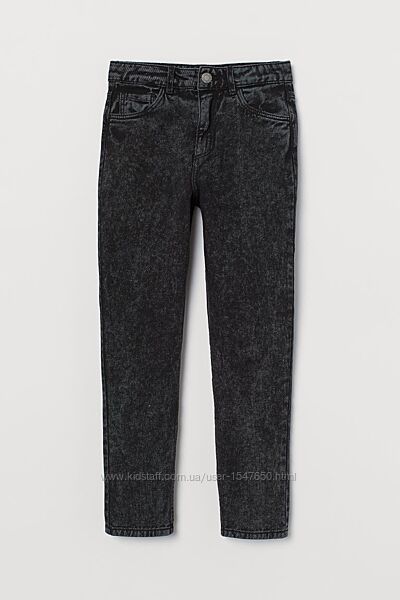 Черные джинсы 7/8 на девочку 134 -158 р. h&m