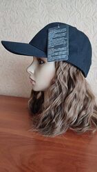 Кепка бейсболка перука парик 2в1