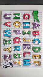 Дерев&acuteяна рамка-вкладиш Англійський алфавіт