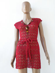 Оригінальне бордове плаття з легкої вязаної тканини. Розмір S-M.