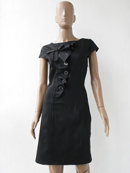 Вишукане чорне плаття прикрашене гудзиками 42-48 розміри 36-42 євророзміри