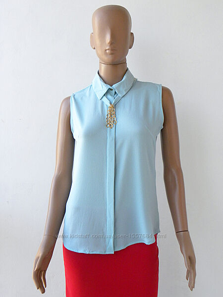 Стильна блакитна блуза 42, 48 розміри 36, 42 євророзміри.