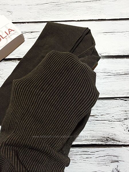 Колготи теплі бавовняні жіночі в рубчик колготки трикотажні 150 ден 