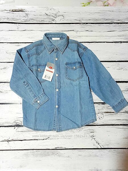 Джинсова дитяча сорочка рубашка на дівчинку італія 