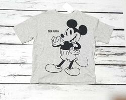 Сіра дитяча футболка з мікі маусом на хлопчика h&m 