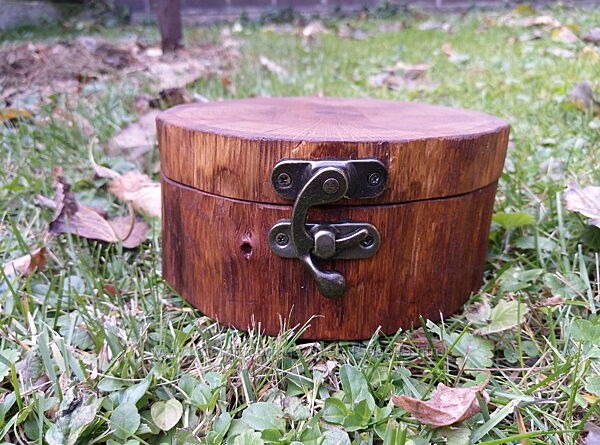 Скринька шкатулка, органайзер деревянний круглий