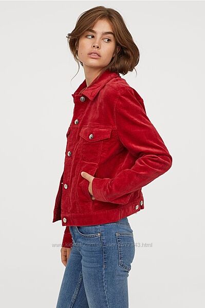 Красная вельветовая куртка