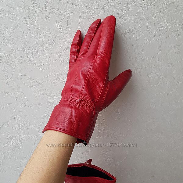 Червоні Шкіряні перчатки