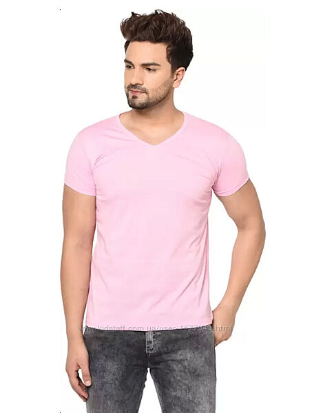  Мужская розовая футболка