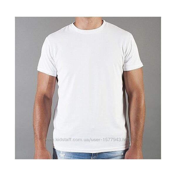 Белая базовая трикотажная футболка