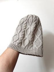 Ostin красива тепла шапка демі/зима сіра в&acuteязана жіноча розмір 54-60