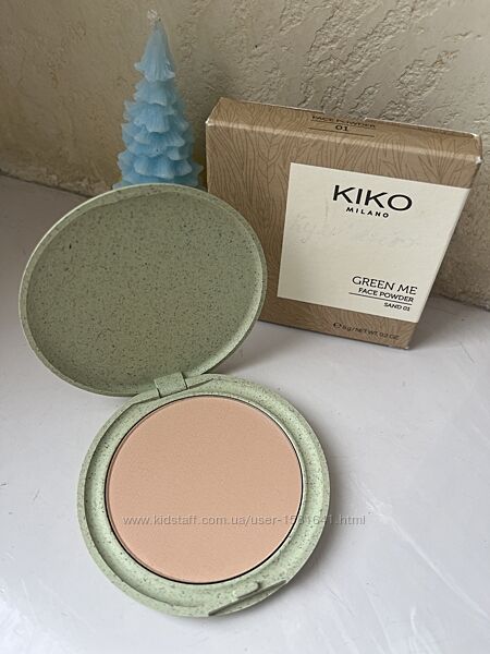 Матирующая пудра для лица Kiko Green Me Face Powder sand 01