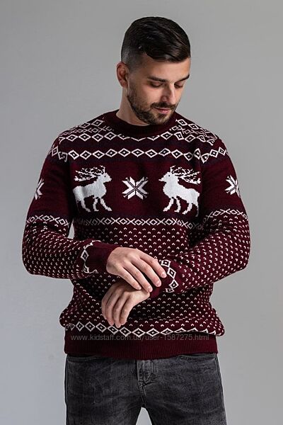 Чоловічий светр з оленями