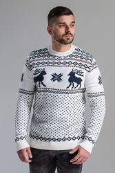 Новогодняя кофта с оленями, мужской свитер