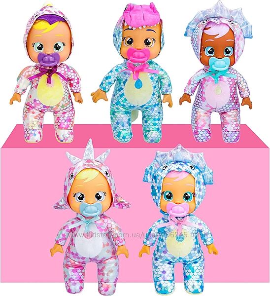 Пупс-лялька Cry Babies Tiny Cuddles Dinos, перша лялька, 25 см