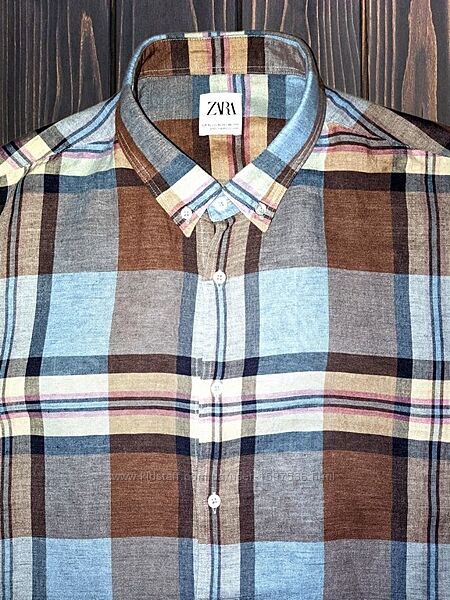 Рубашка Zara, оригинал -XL- лён