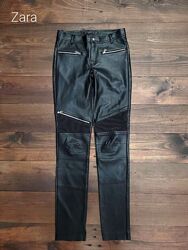 Женские брюки из экокожи Zara Biker