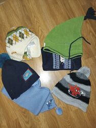 Шапка з шарфом демі хлопчику Шапка деми шапка шарф набор 