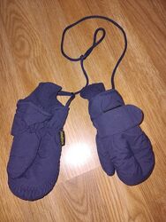 Перчатки рукавикі теплі Перчатки рукавицы зимние синие 2/3 на шнурке