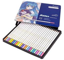 Олівці кольорові Marco Chroma Manga пастельні 24 кольори в метал. кейсі