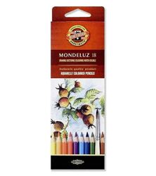 Олівці кольорові акварельні Koh-i-Noor Mondeluz 18 кольорів