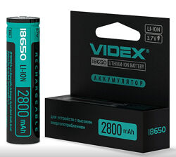 Акумулятор VIDEX Li-Ion 18650-PЗАХИСТ 2800mAh V-293011
