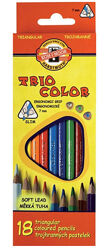 Олівці кольорові Koh-i-Noor Triocolor 18 кольорів