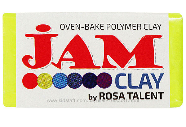 Полімерна глина Пластика Jam Clay Лимонна крапля 20г