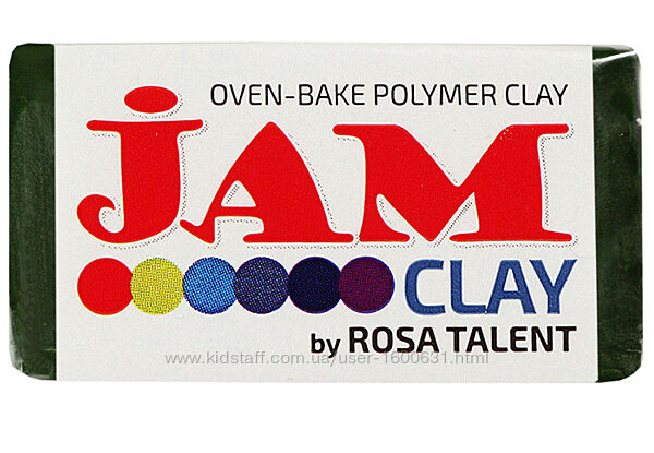 Полімерна глина Пластика Jam Clay Оливка 20г